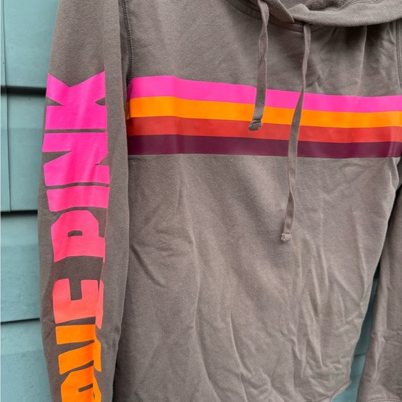 PINK Victoria's Secret Mauve/brown Rainbow Hoodie - Picture 2 of 5